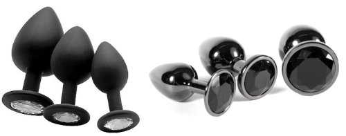Jewelplugs aus Metall und Silikon