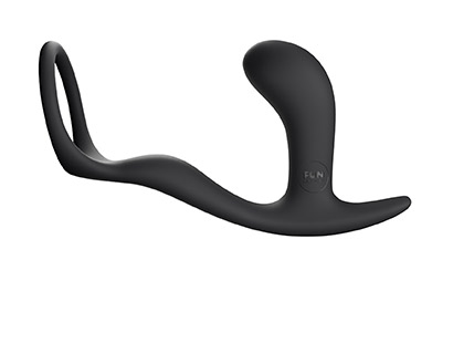 schwarzer Analplug mit Penisring