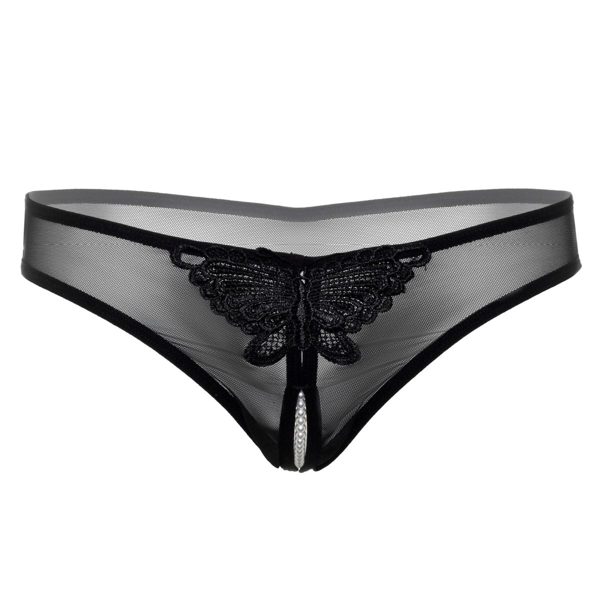 �Indra� Thong mit Perlenkette im offenen Schritt