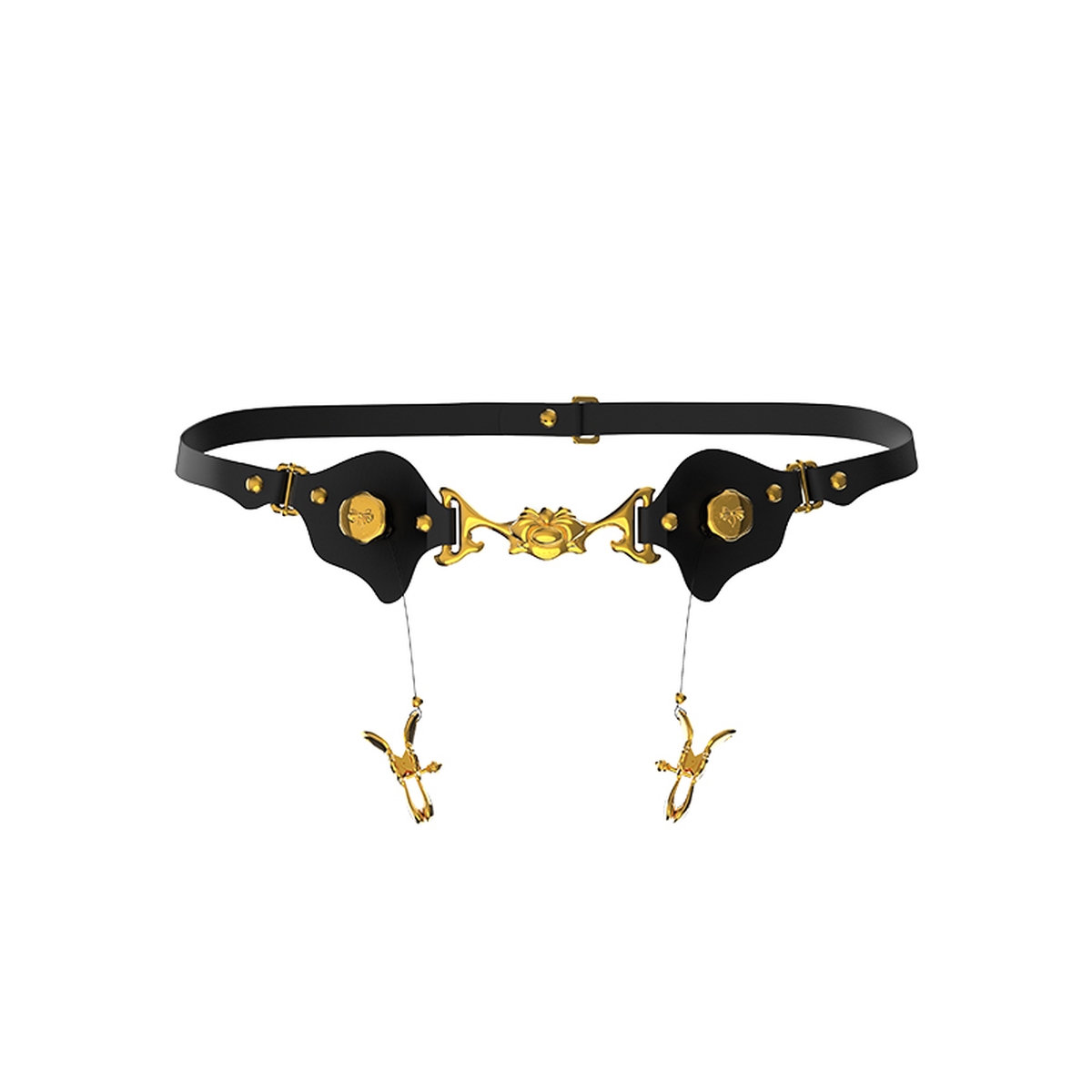 �UPKO� Mystic Bond Collection �Belt With Labia Clamps�