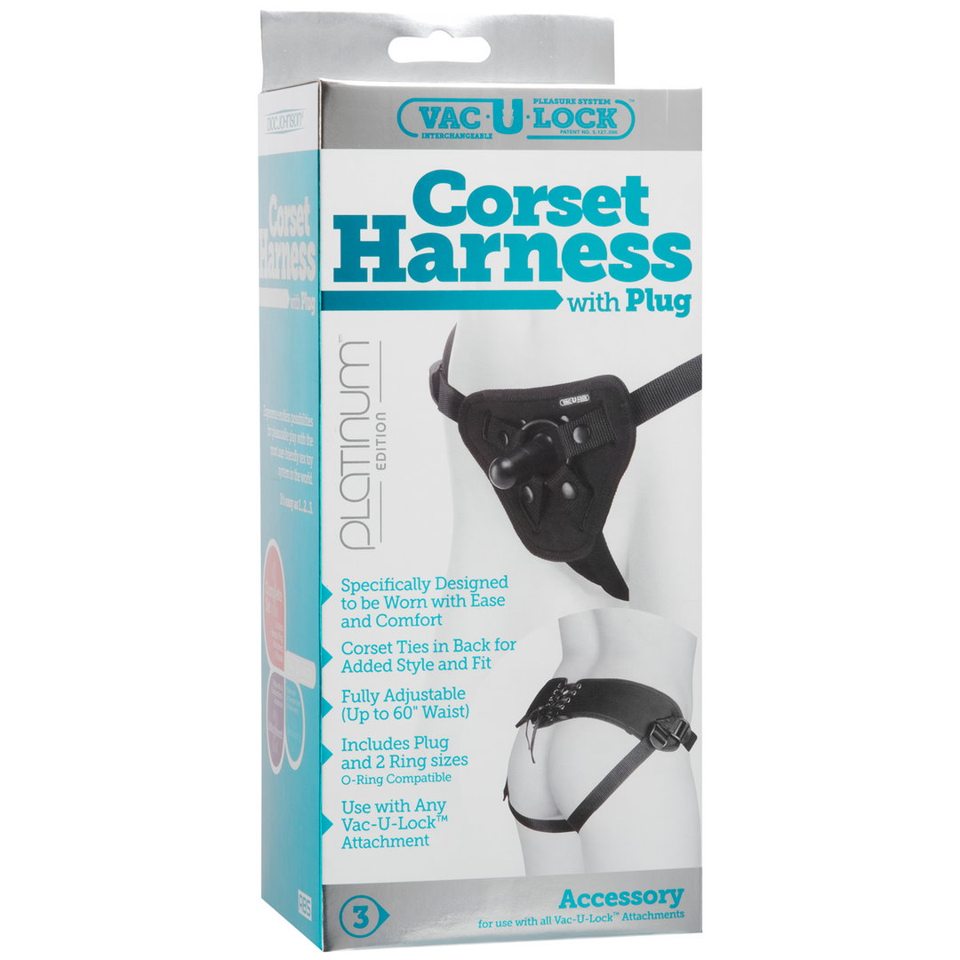 �Vac-U-Lock� Platinum Corset Harness with Plug