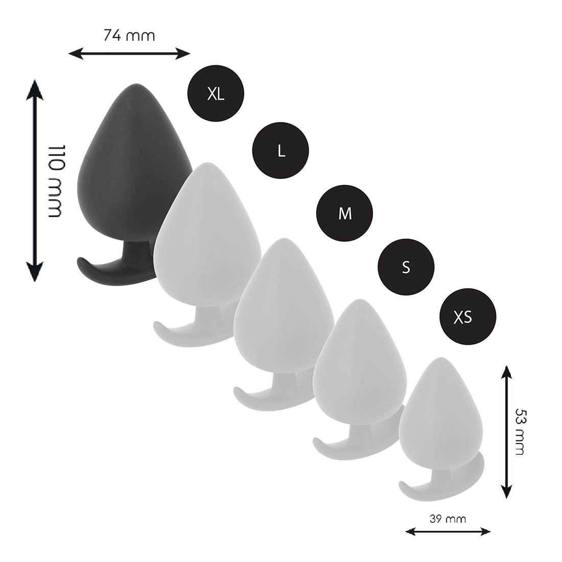 Analplug �Delicate Shadow Plug� aus Silikon | 5 Gr��en