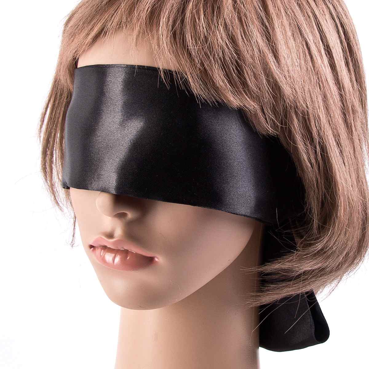 Augenbinde aus schwarzem Satin