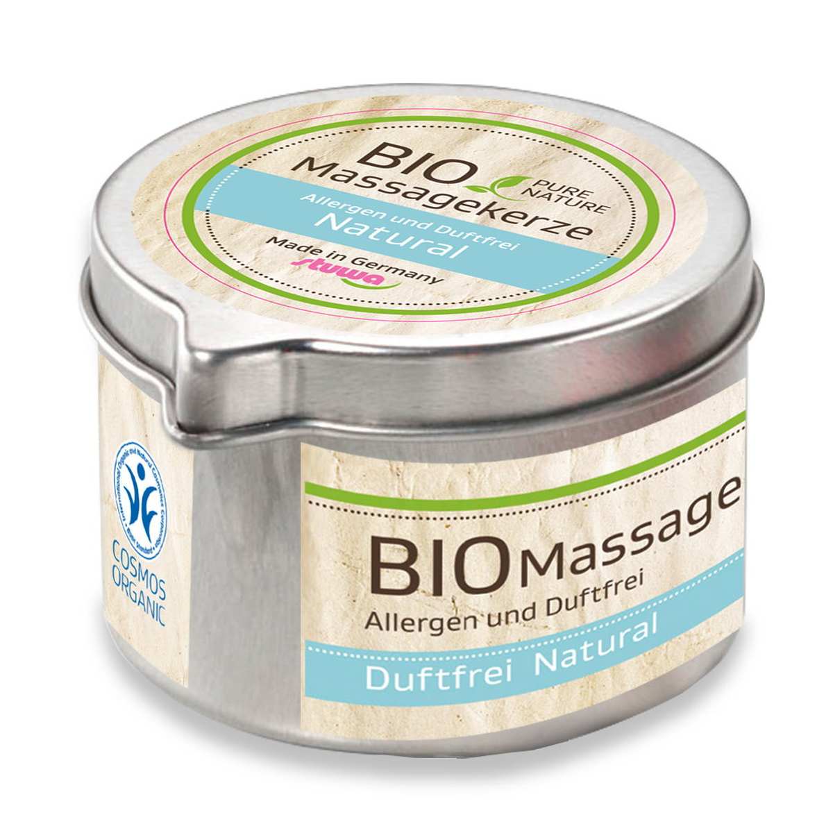 Bio Massagekerze Duftfrei 100 ml