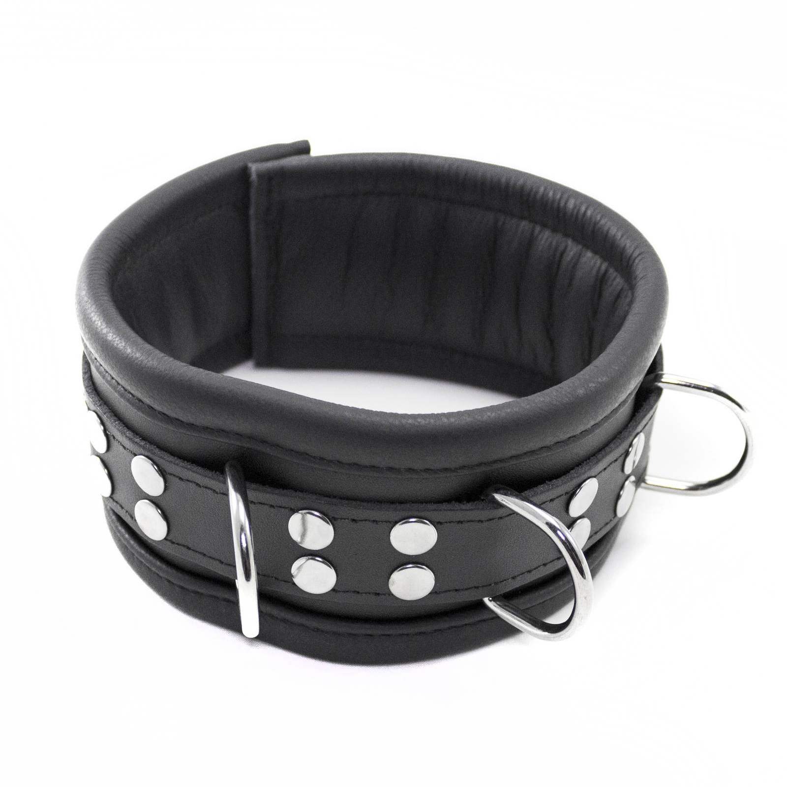 Breites Halsband aus Leder - abschlie�bar