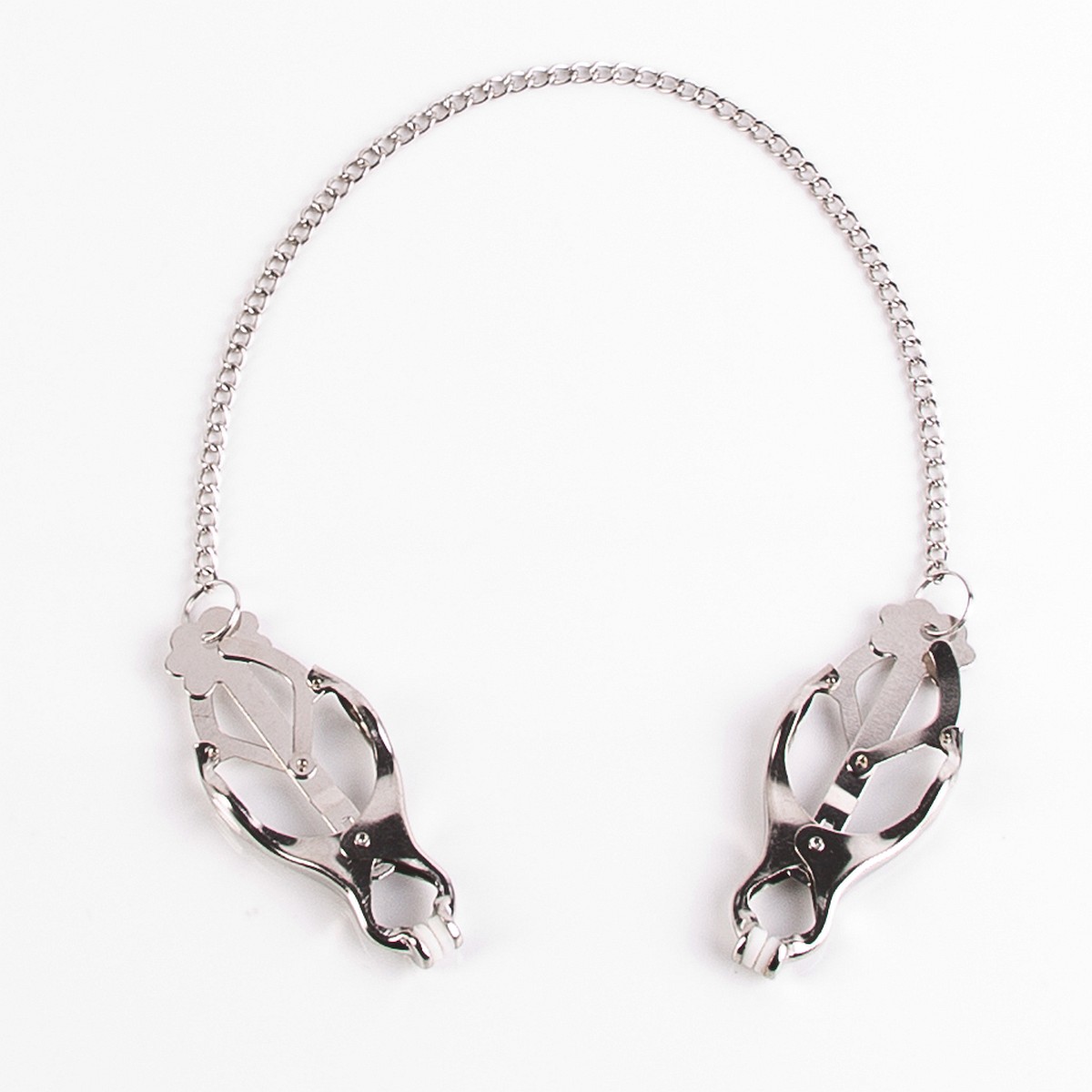 Brustklammern - Clover Clamps mit Kette, chrom