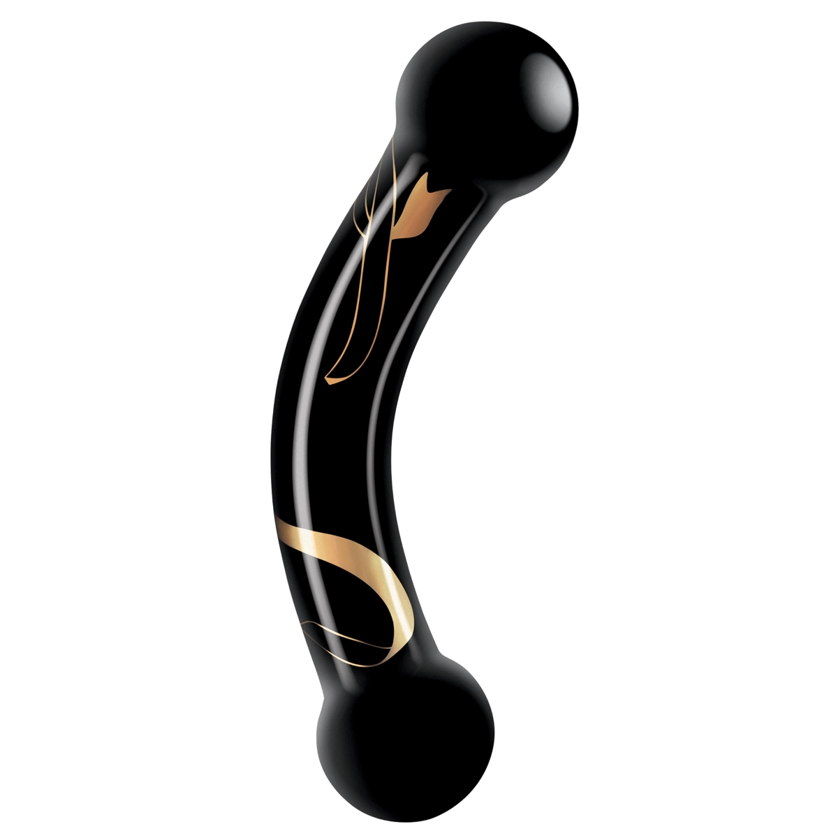 pferde dildo Doppeldildo »Pleasure Kiss« aus schwarzem Glas