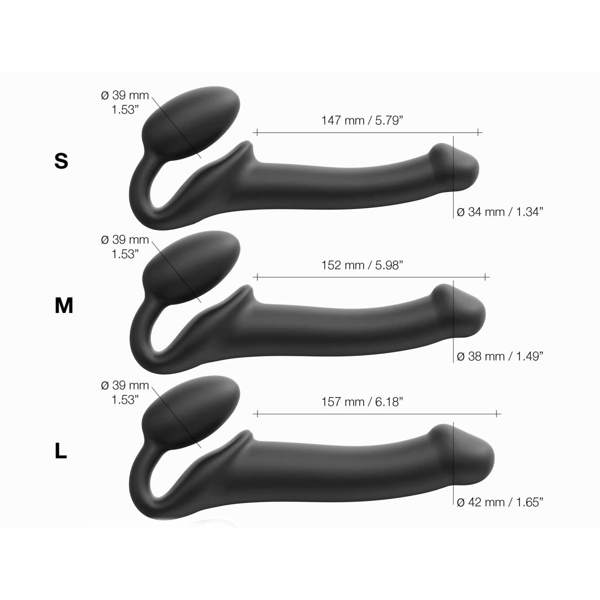 strap-on-me Strapless Dildo | Flexibler Doppeldildo