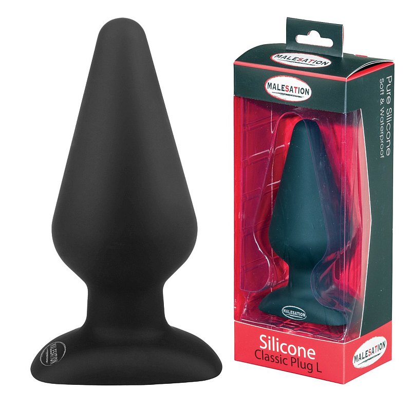 Classic Analplug Größe L mit 12 cm Umfang aus Silikon