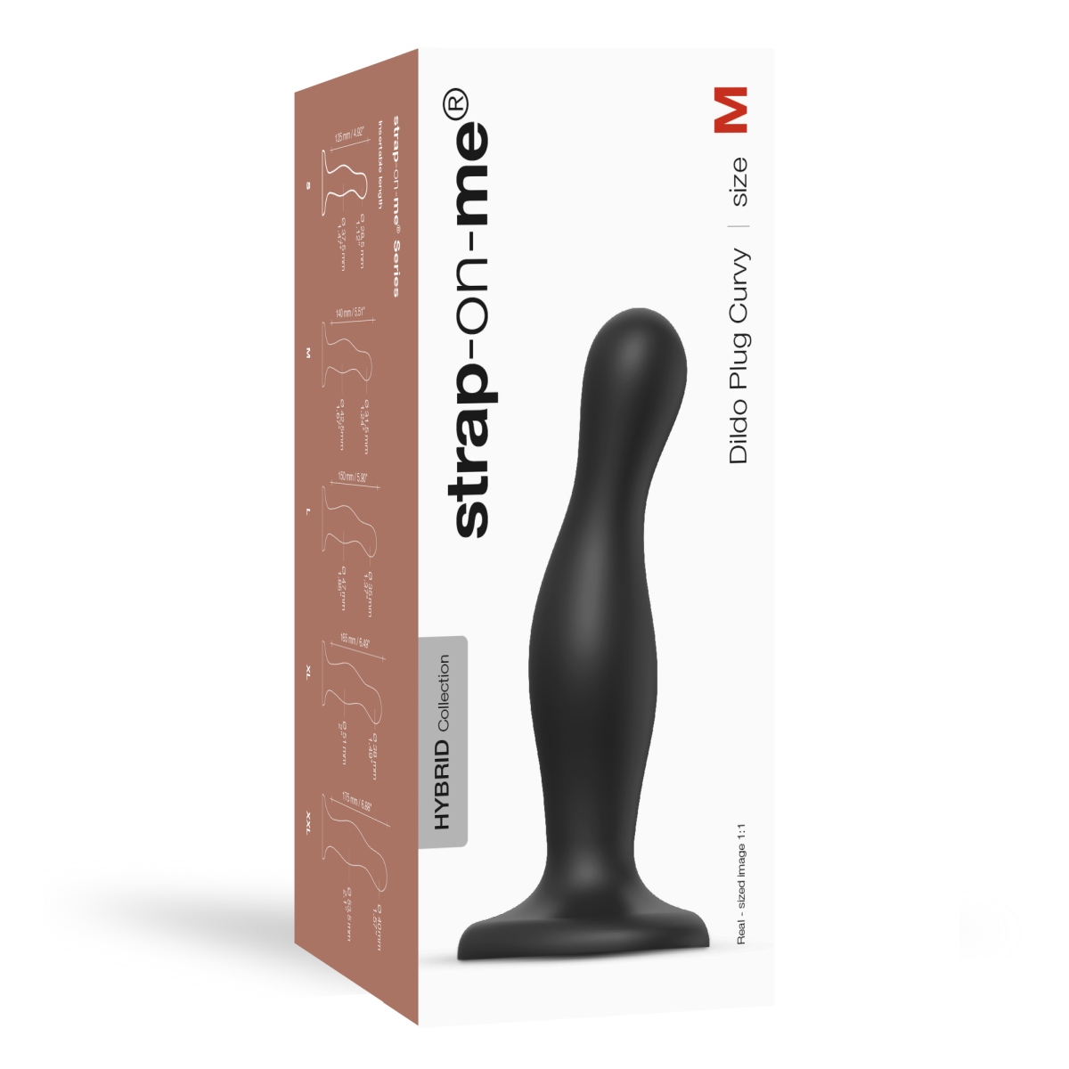 strap-on-me Dildo Plug Curvy Noir Kurviges Silikon strap-on-me Dildo Plug Curvy Noir Kurviges Silikon