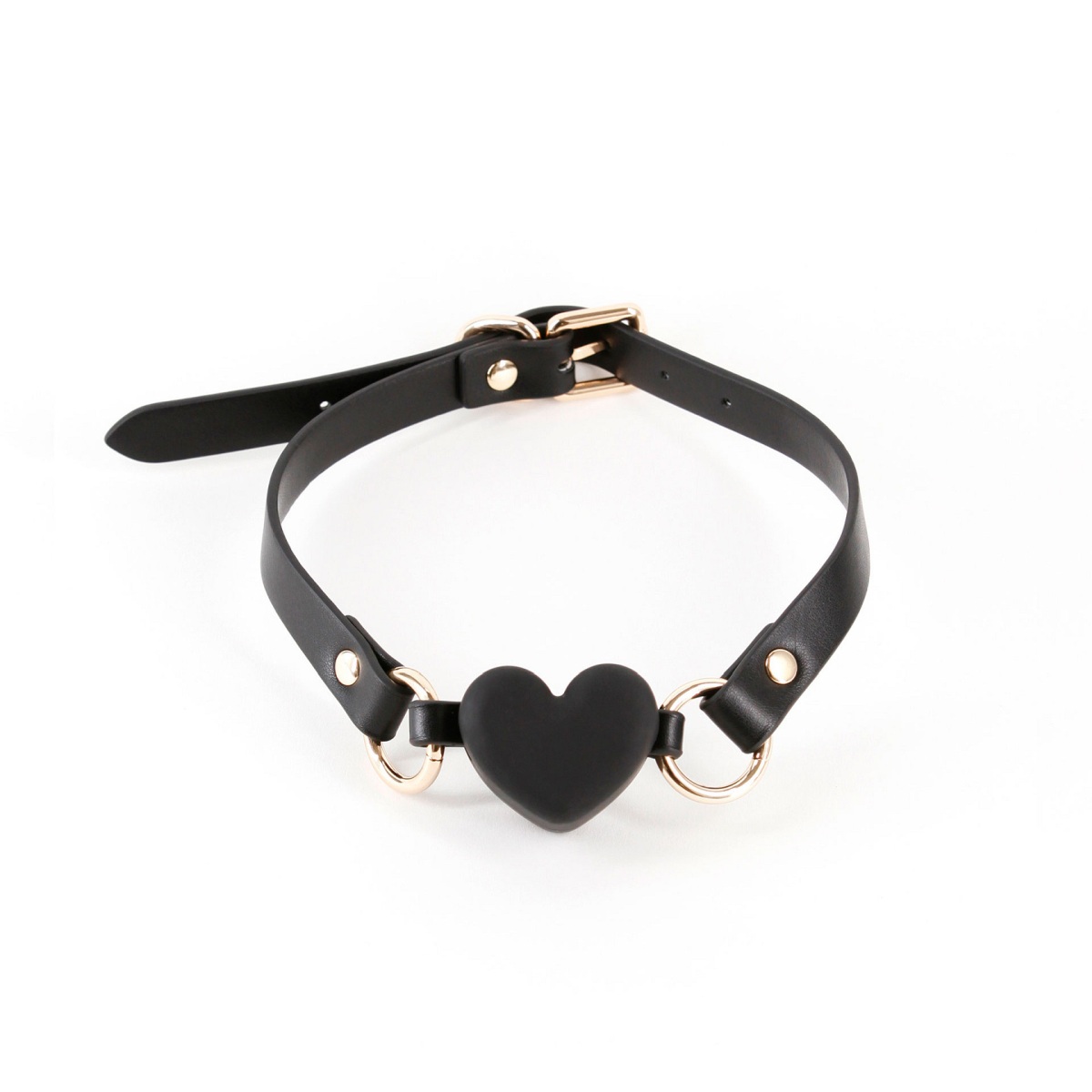 Knebel �Black Heart� Ballknebel mit Herz in schwarz | Vegan