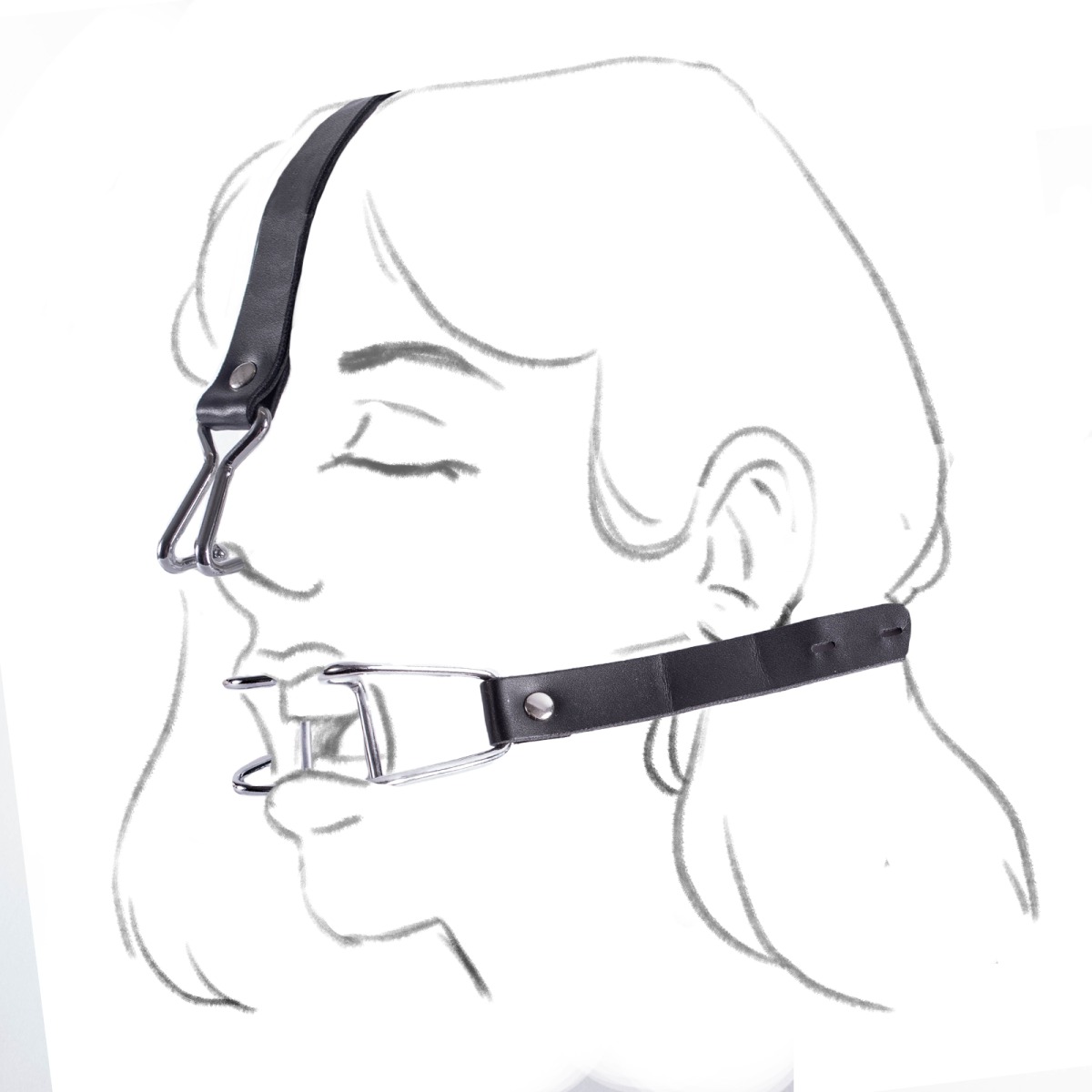 Knebelharness �Smile for me� mit Nosehook