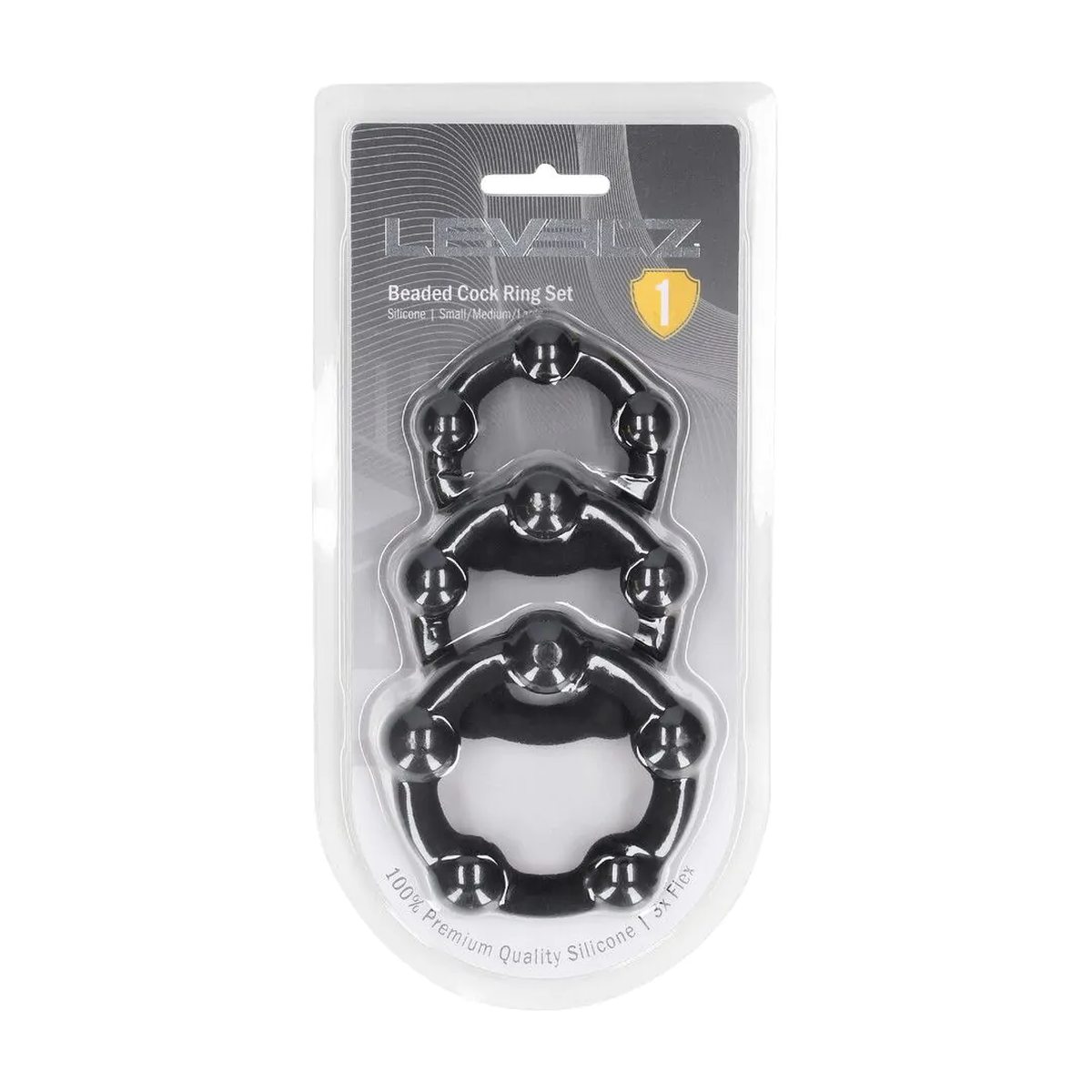 LEVELZ No. 1 | �Beaded Silicone Cockrings� S/M/L im 3er Set
