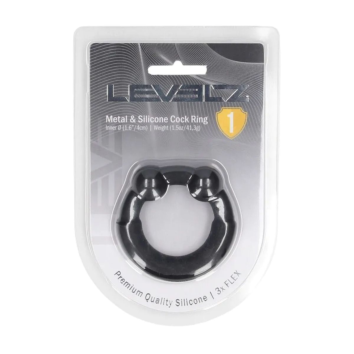 LEVELZ No. 1 | �Metal & Silicone Cockring� Black