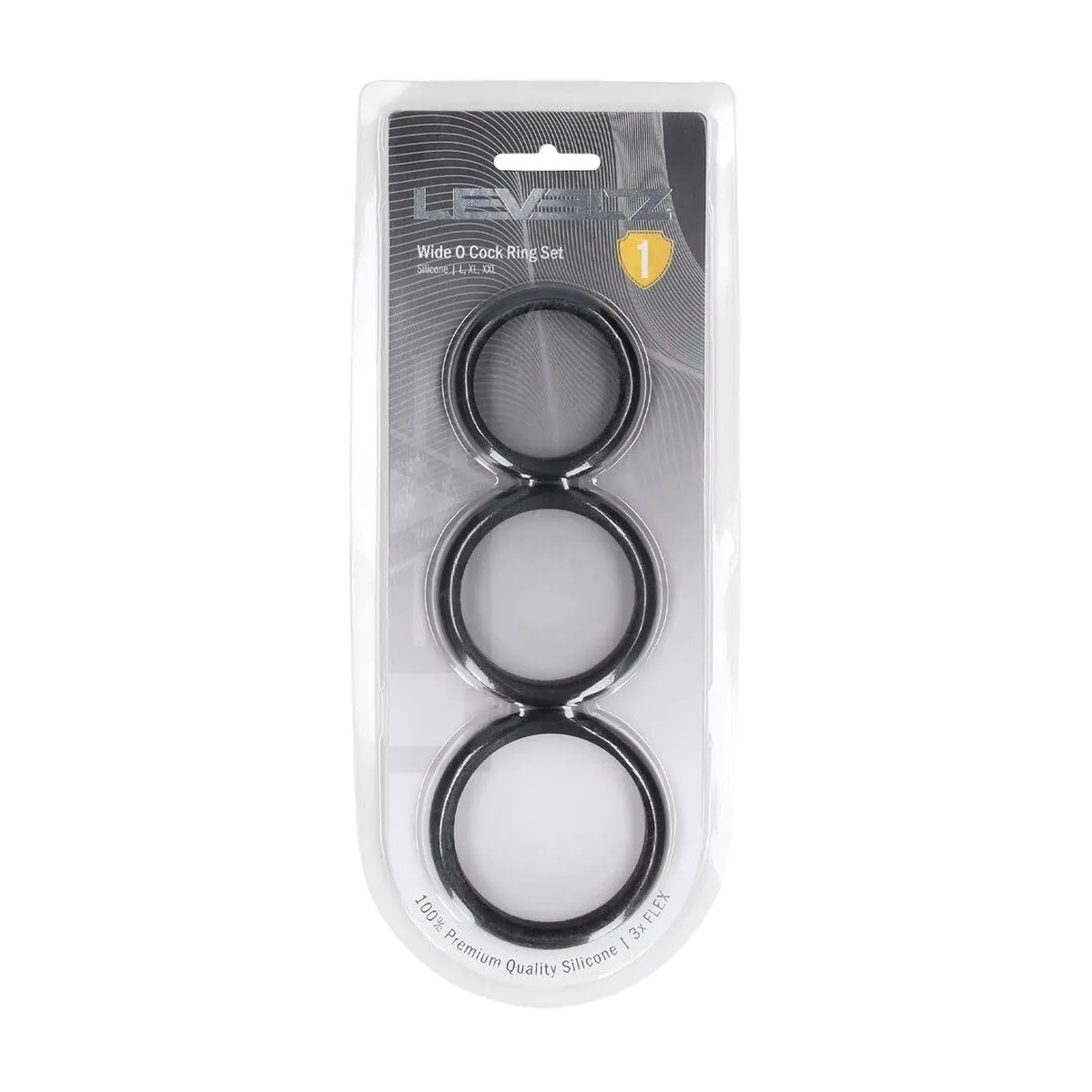 LEVELZ No. 1 | �Wide O Silicone Cock Ring� Donut 3 Ringe L-XXL