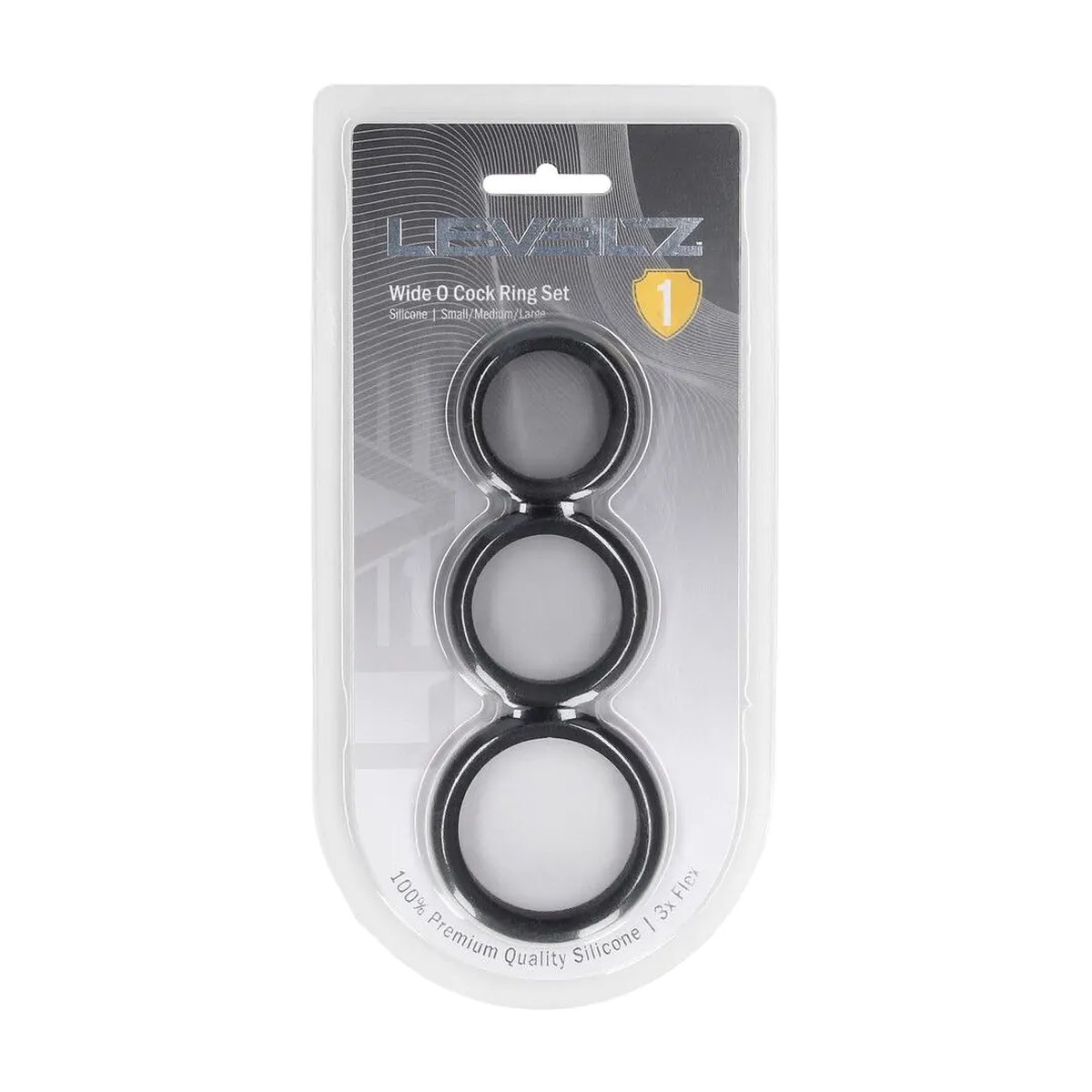 LEVELZ No. 1 | �Wide O Silicone Cock Ring� Donut 3er Set S/M/L