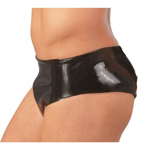 Dildoslip Flirty Briefs aus Latex mit Analdildo
