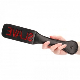 männliche sexspielzeuge Rainbow Pride Leather Spanking Paddle – Handmade Red Handle Impact Toy –  MRI Leathers main image 1