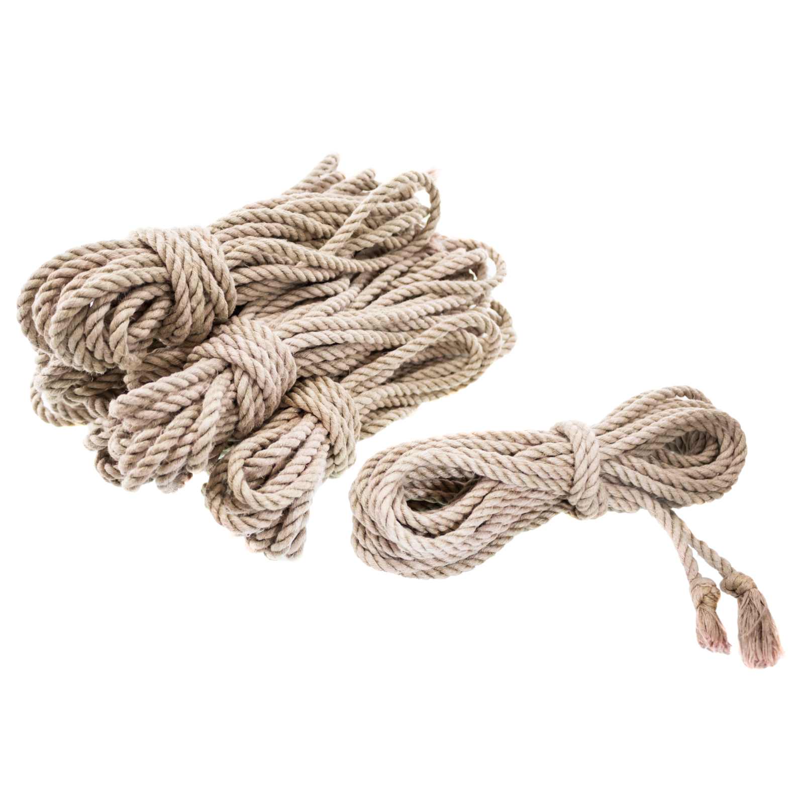 Leinenhanf-Seilset 6 mm 7 x 8 Meter Classic