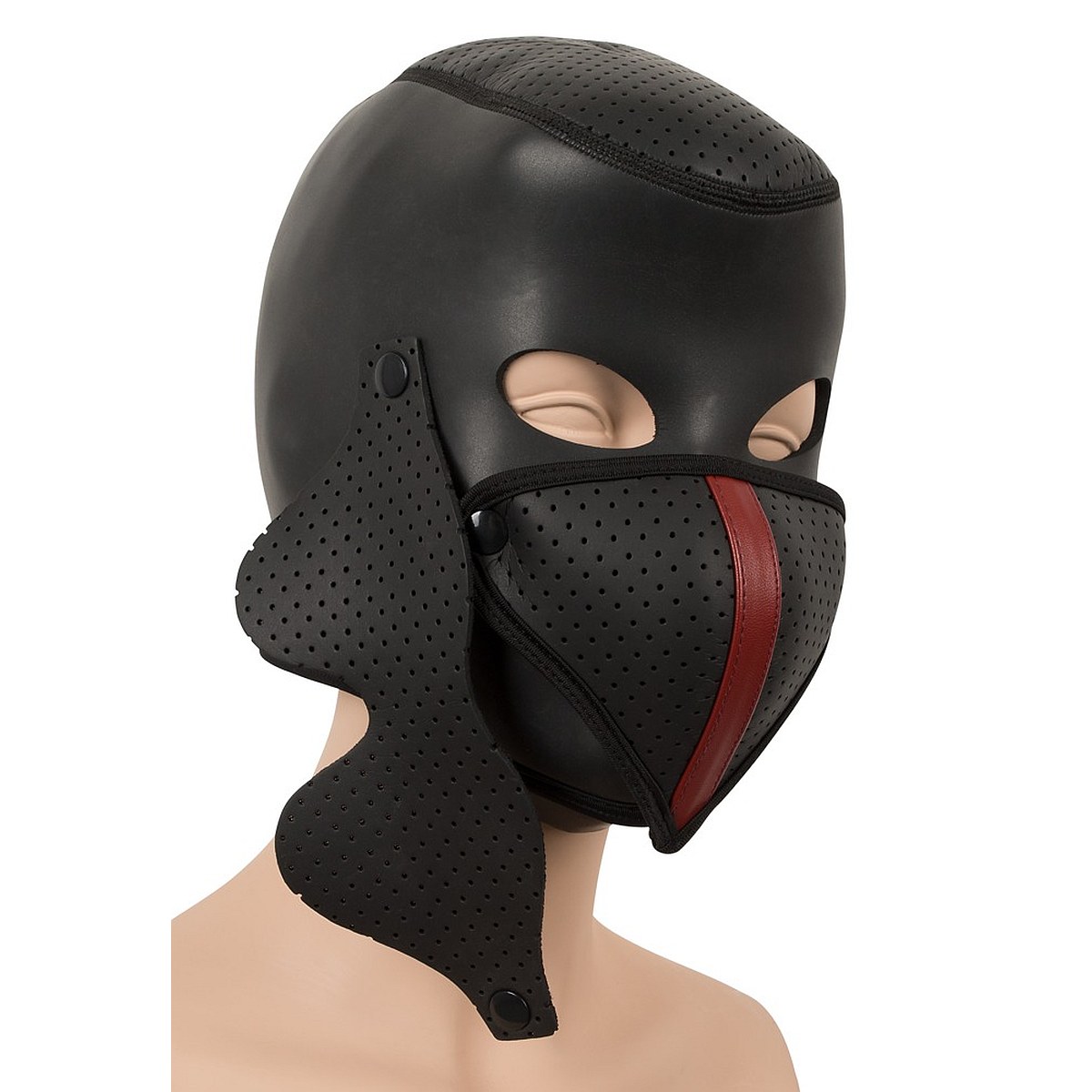 Kopfhaube Maske Augen+Mund elastisch Elasthan stretch shiny oder Wetlook Farben 