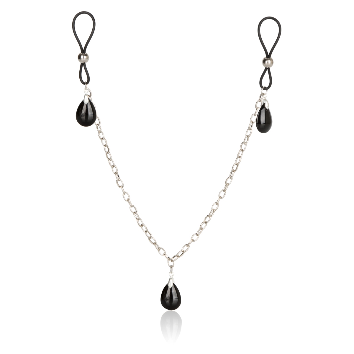 Nippelschlaufen mit Kette �Nipple Gem Jewelry� Obsidian