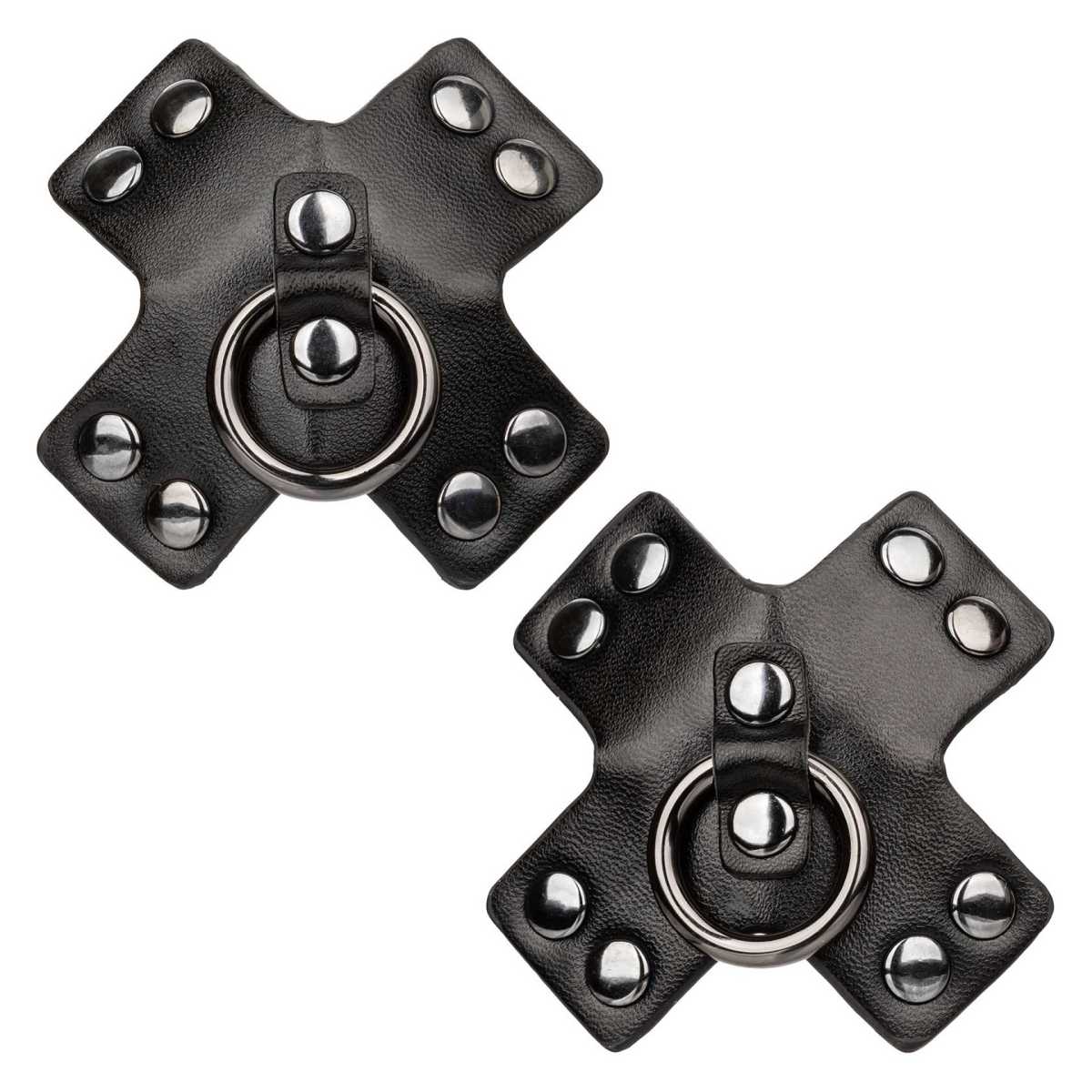 Nipple Pasties �O-Ring� mit Nieten und Piercingring