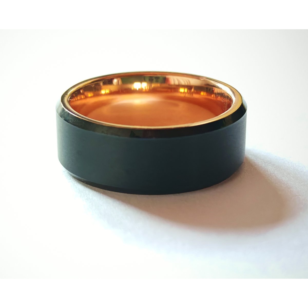 Ring aus Tungsten �Golden Edge� von Et Nox