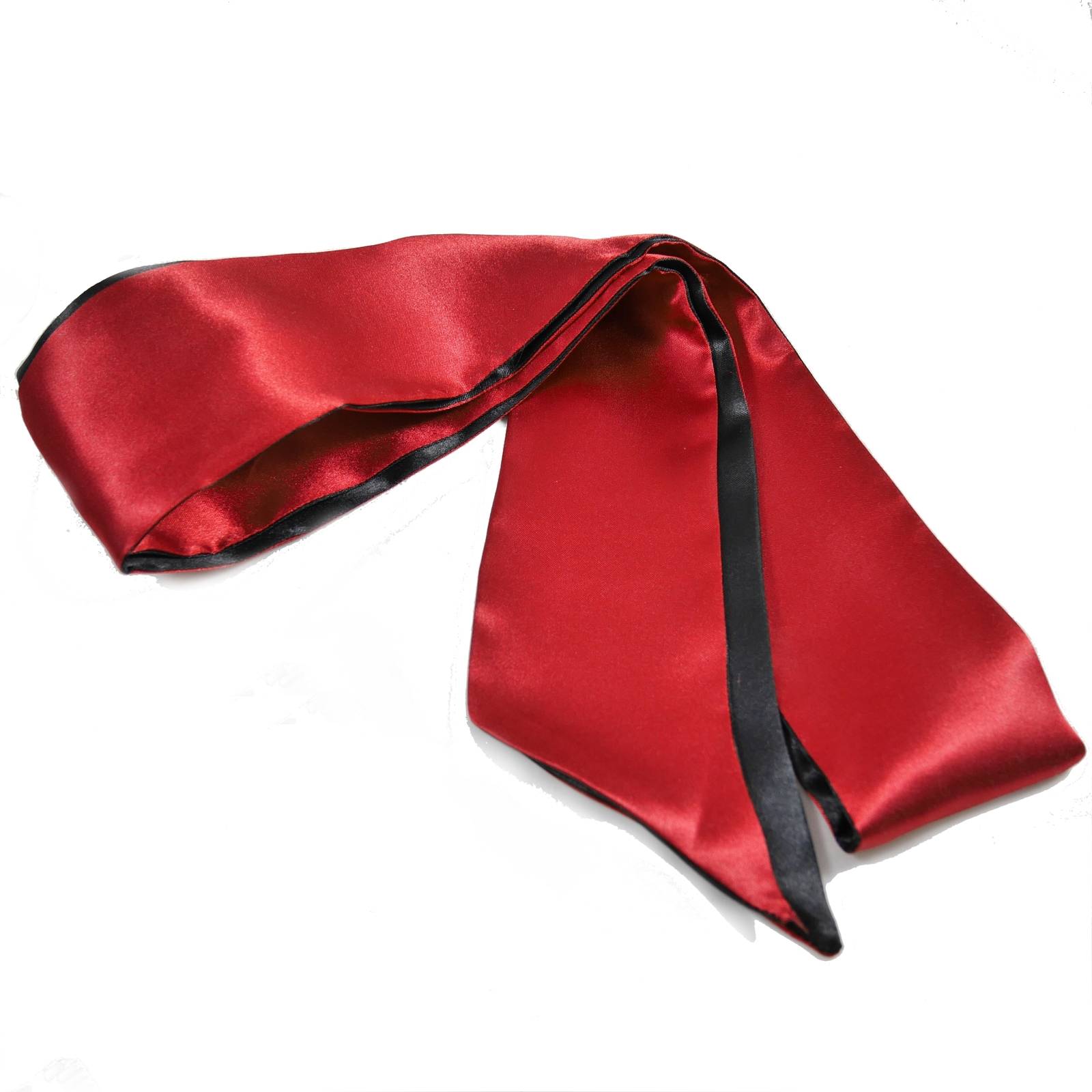 Satin Bondageschal Doubl� Schwarz-Rot