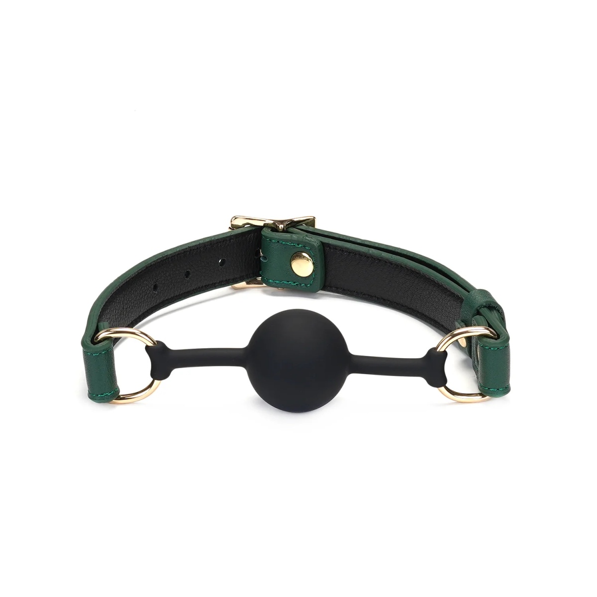 Silikon-Ballknebel �Mossy Chic� mit Lederband von �LiebeSeele�