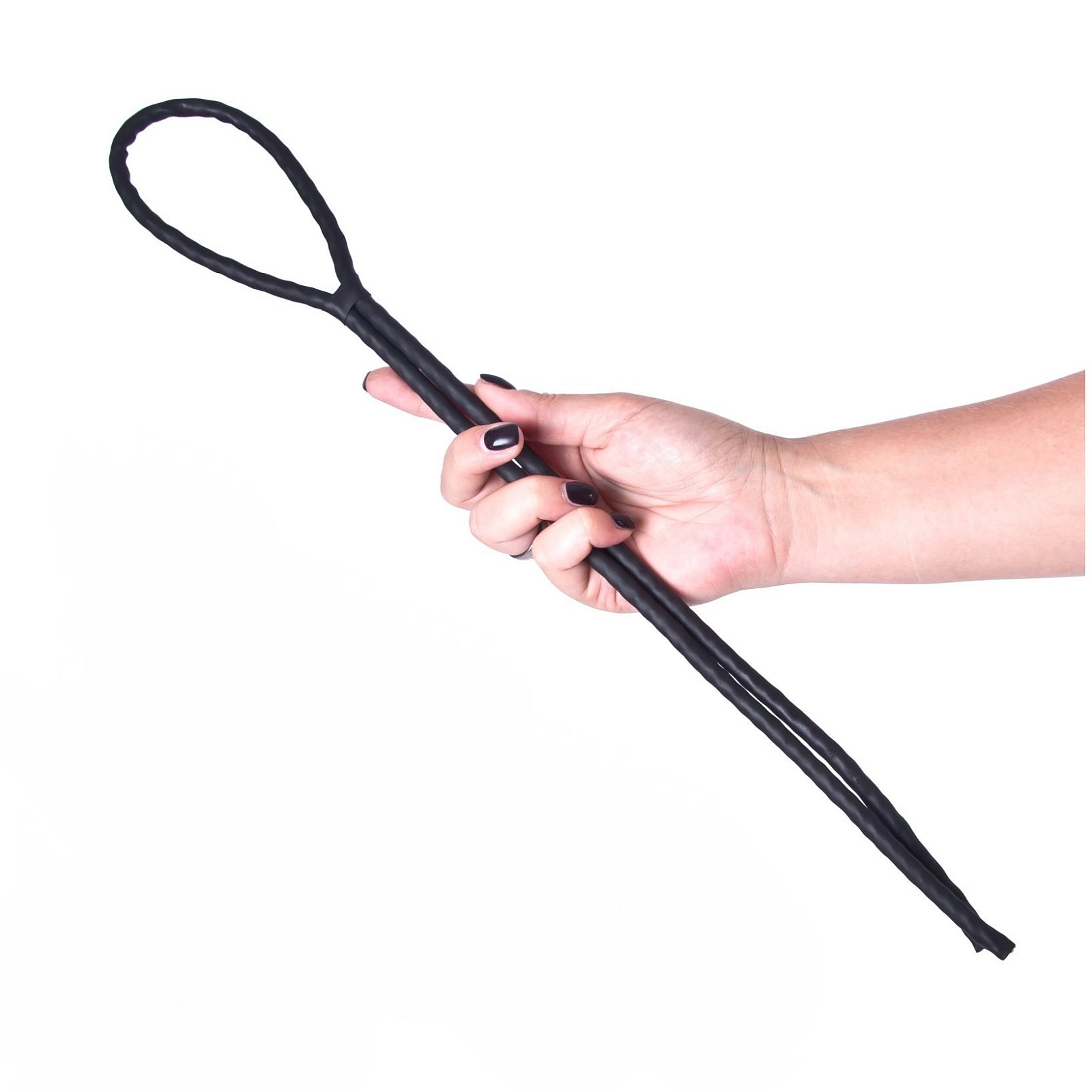 Spankingseil Schwarz - Schlagseil aus Naturfaser