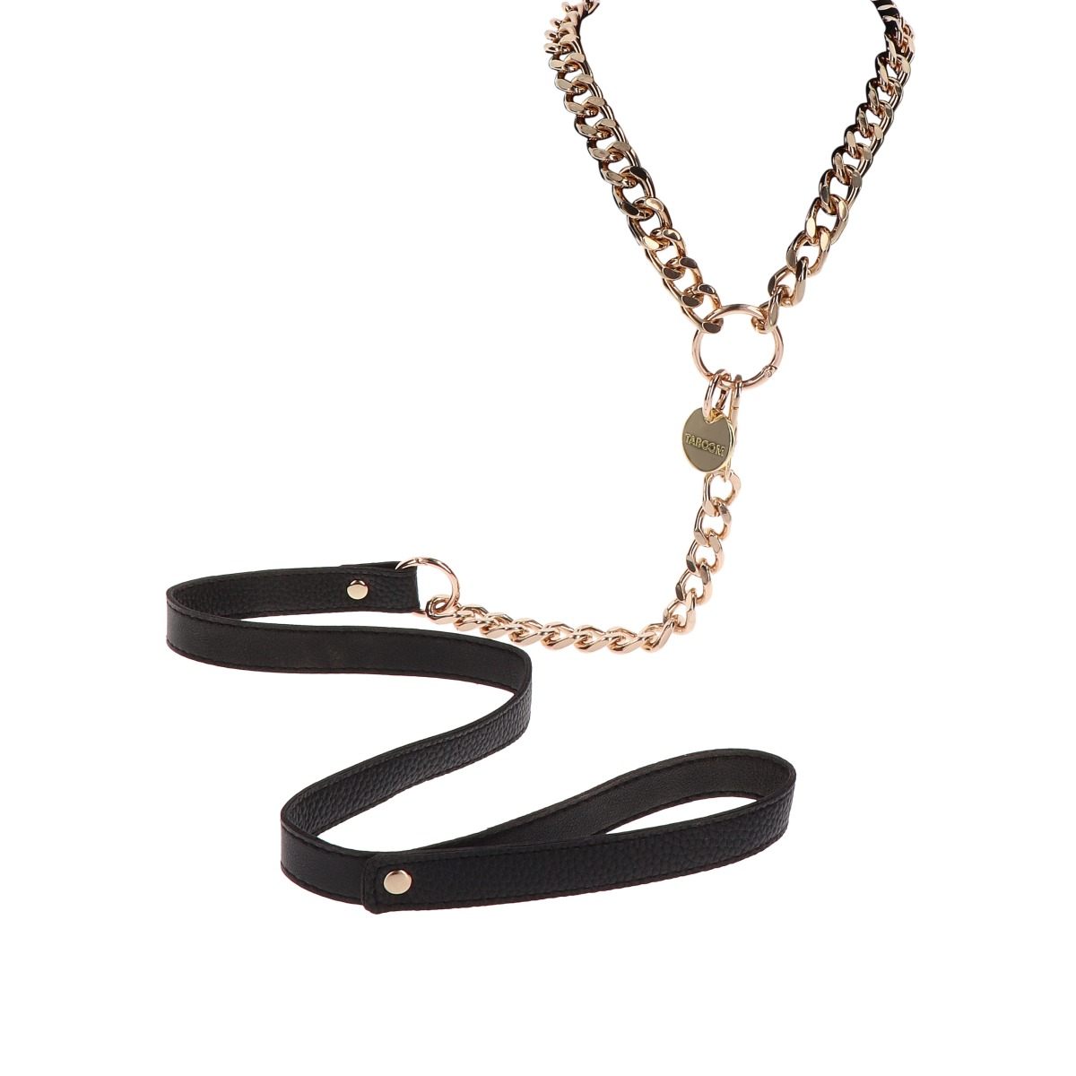 Statement-Halskette und Leine �Donna� aus goldfarbenem Metall