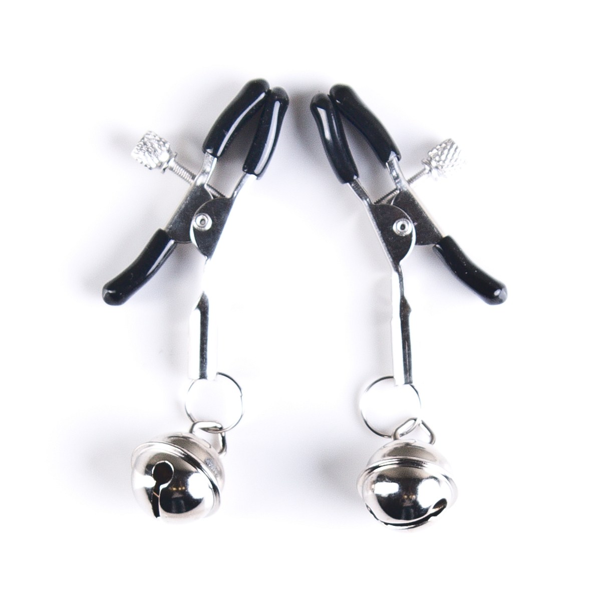 Verstellbare Nippelklammern schmal mit Gl�ckchen