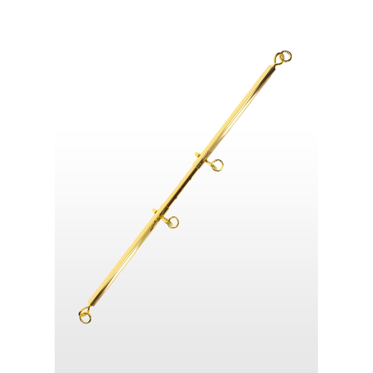 Verstellbare Spreizstange goldfarben + 4 Klick-Karabiner