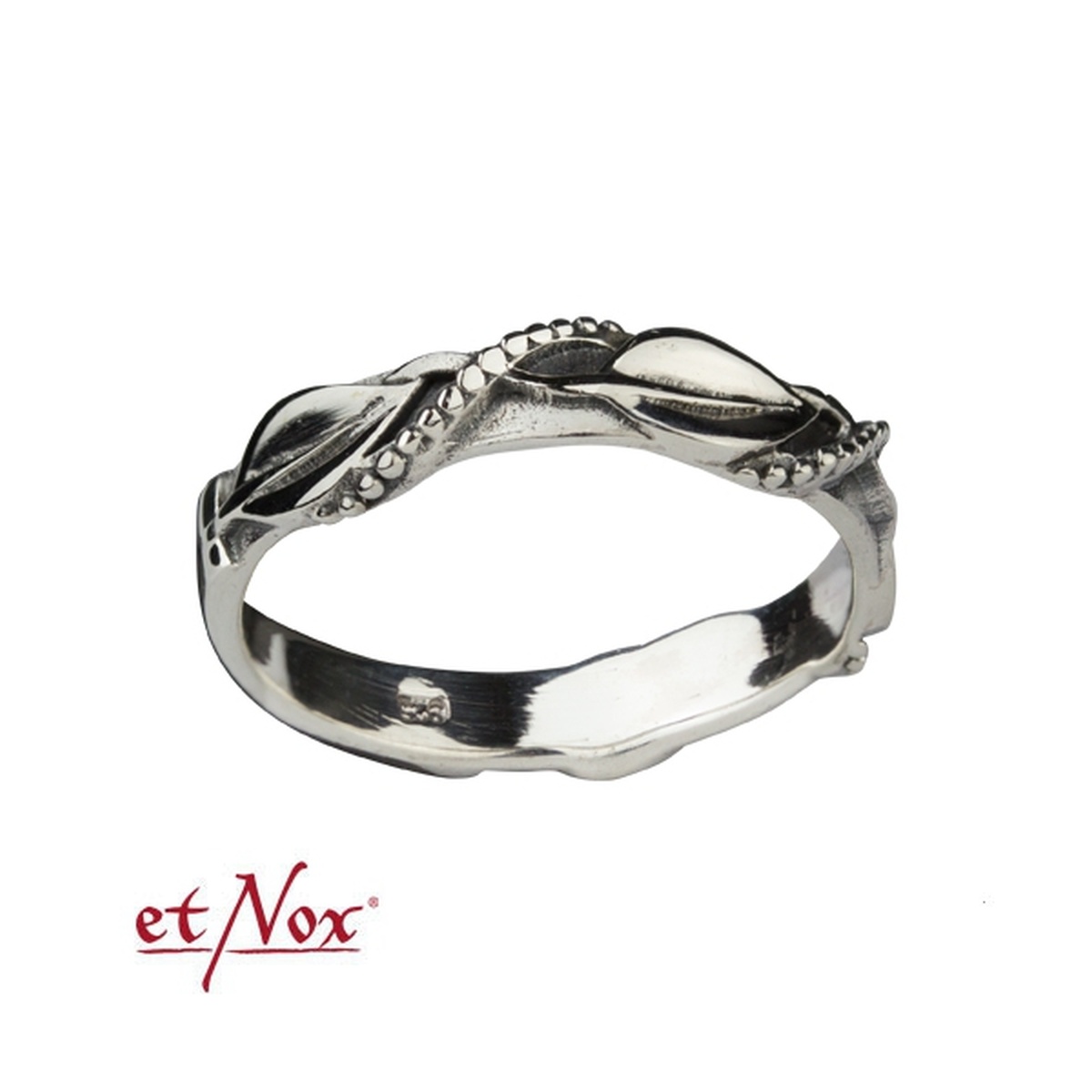 etNox Silberring �Rope and Leaf�