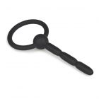Penisplug mit Loch aus Silikon Schwarz-08