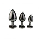 Jewel Plug �Diamond Plug� | 3-er Set Anthrazit-07