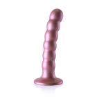 Beaded G-Spot Dildo �Metallic� 13,0 cm aus Silikon Rosegold-14
