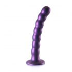 Beaded G-Spot Dildo �Metallic� 16,5 cm aus Silikon Violett-06