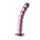 Beaded G-Spot Dildo �Metallic� 20,5 cm aus Silikon Rosegold-14