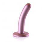 Smooth G-Spot Dildo �Metallic� 12 cm aus Silikon Rosegold-14