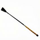 Gerte �Luxury� mit Lederklatsche und lackiertem Bambusgriff Schwarz-08