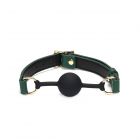 Silikon-Ballknebel �Mossy Chic� mit Lederband von �LiebeSeele� Gr�n-71