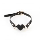 Knebel �Black Heart� Ballknebel mit Herz in schwarz | Vegan Schwarz-08