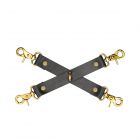 Hogtie Connector �Samurai� aus Leder von �LiebeSeele� Schwarz-Gold-80