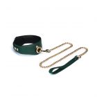 Halsband Curved �Mossy Chic� mit Leine von �LiebeSeele� Gr�n-71