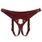 LiebeSeele �Wine Red� Strap-on Harness aus Leder mit O-Ring Bordeaux-33