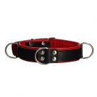 Halsband �Bondage Collar� mit 3 D-Ringen Schwarz-Rot-83
