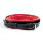 Gepolsterter Bondageg�rtel, Leder Schwarz-Rot Schwarz-Rot-83