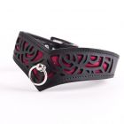 Schmales Halsband �Penumbra meets Baumwollseil.de� Schwarz-Rot-83