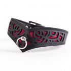 Schmales Halsband �Penumbra meets Baumwollseil.de� vegan Schwarz-Rot-83